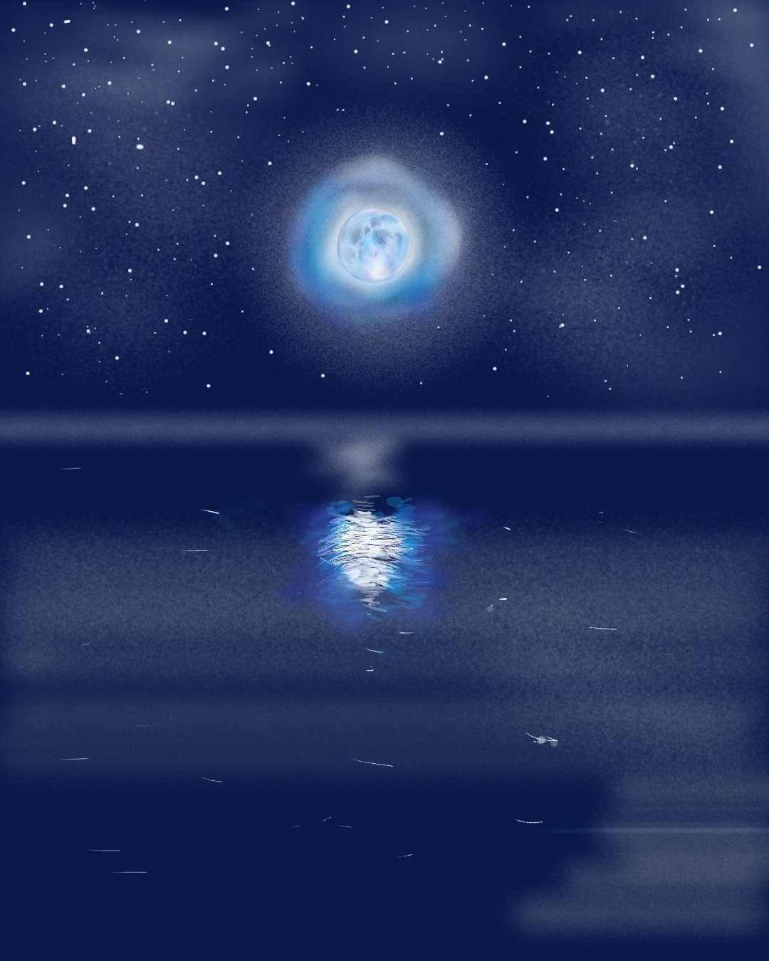 イラスト 月夜の海 菜っ葉 吟遊詩人 Note イラスト 月夜の海 菜っ葉 吟遊詩人 Note