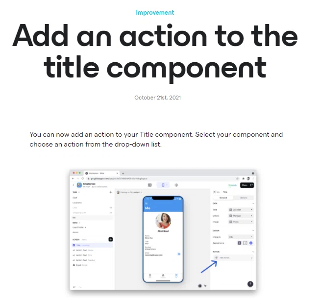 No More Confusion! Which Components Can Have Actions Added? (No-Code ...