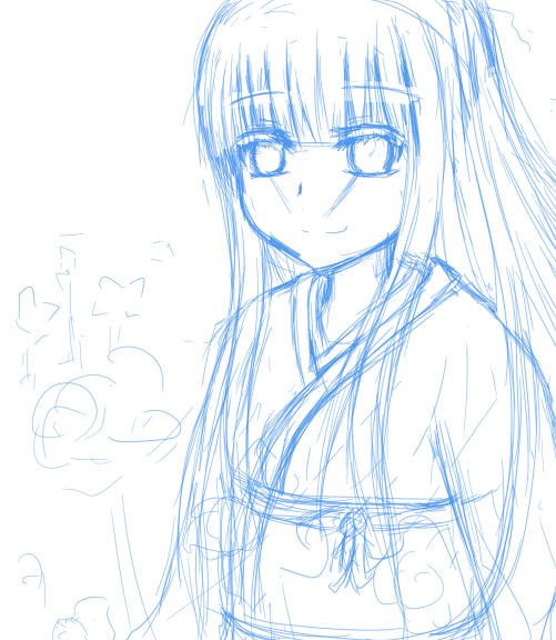 1月テーマイラスト22 下書き 星月イルカ Note