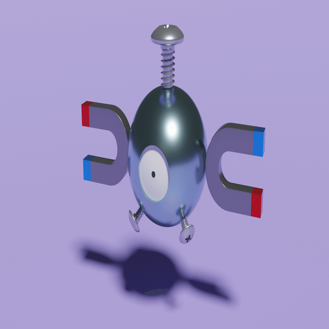 Blender日誌 ポケモンのコイル レアコイルを作ってみる Unsoluble Sugar Note