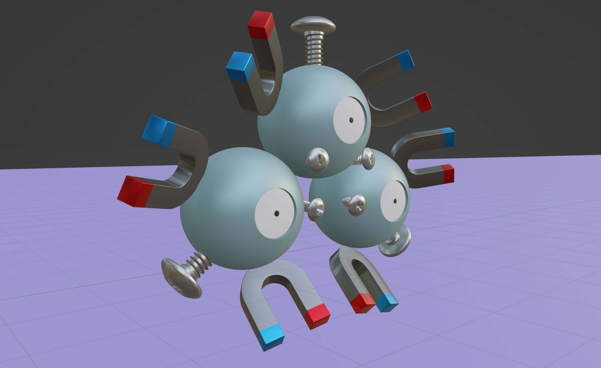 Blender日誌 ポケモンのコイル レアコイルを作ってみる Unsoluble Sugar Note Blender日誌 ポケモンのコイル レアコイルを作ってみる Unsoluble Sugar Note