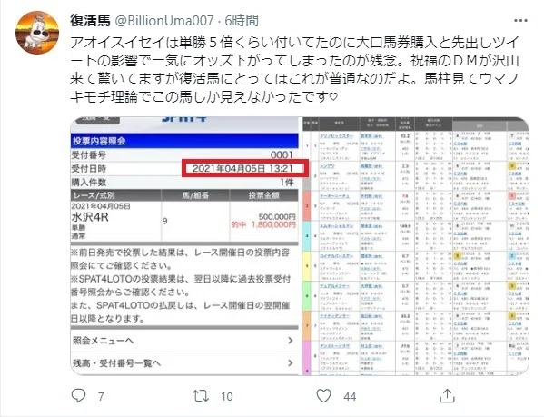 復活馬さんの馬券捏造についての考察｜漢の浪漫馬券