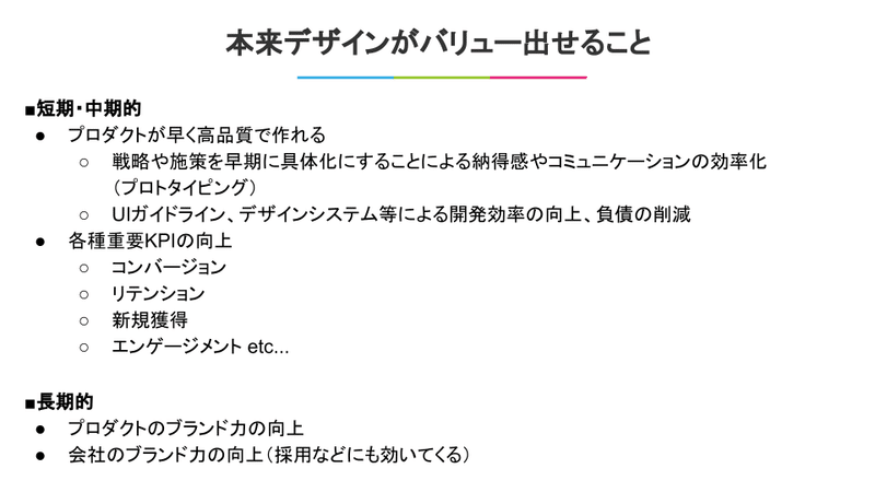 デザインがバリュー出せること