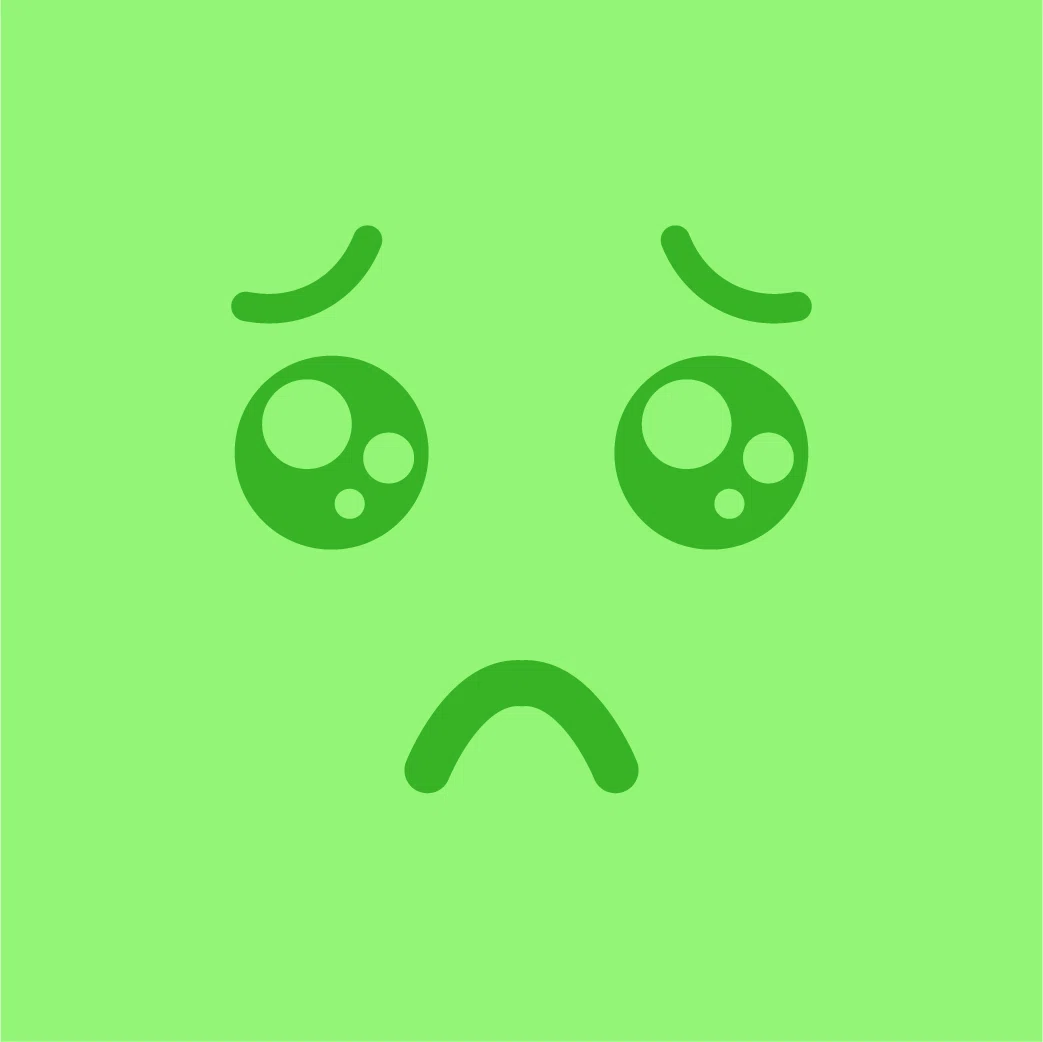 ぴえんフリーアイコン緑
