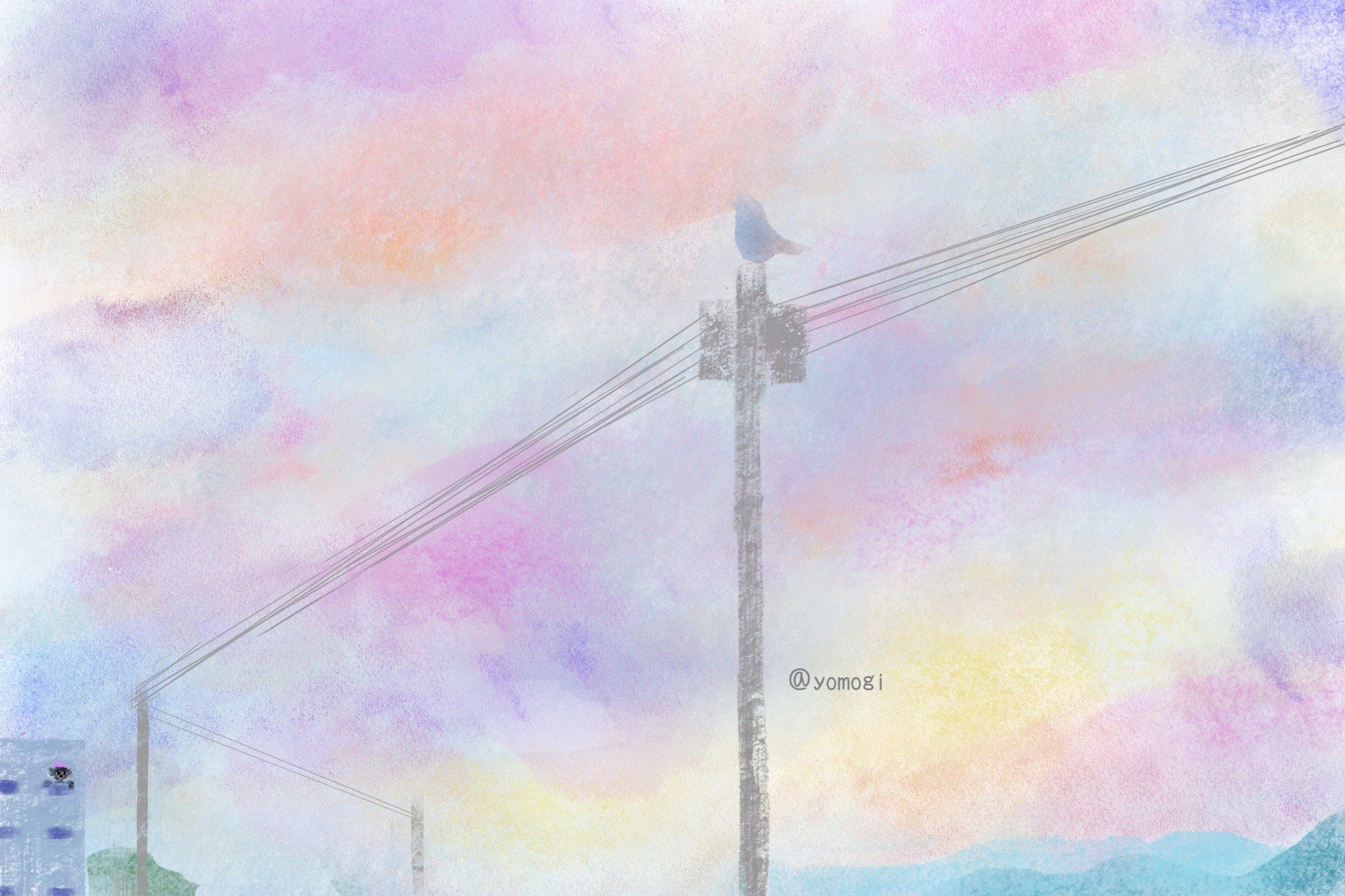 デジタルイラスト マジックアワー よもぎの背のび Note