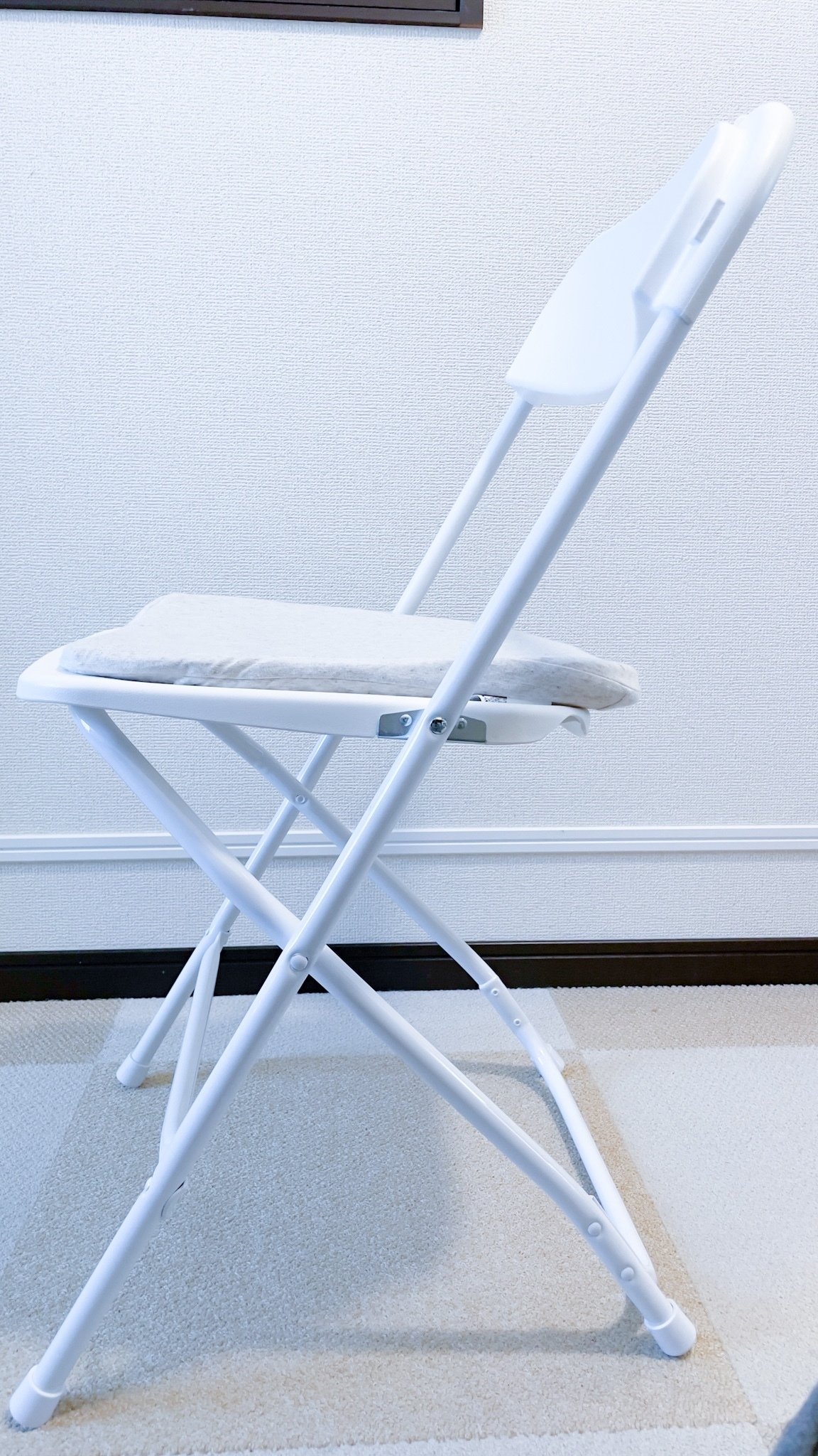 Apple製品との調和】無印良品スチールパイプ折りたたみチェア【1