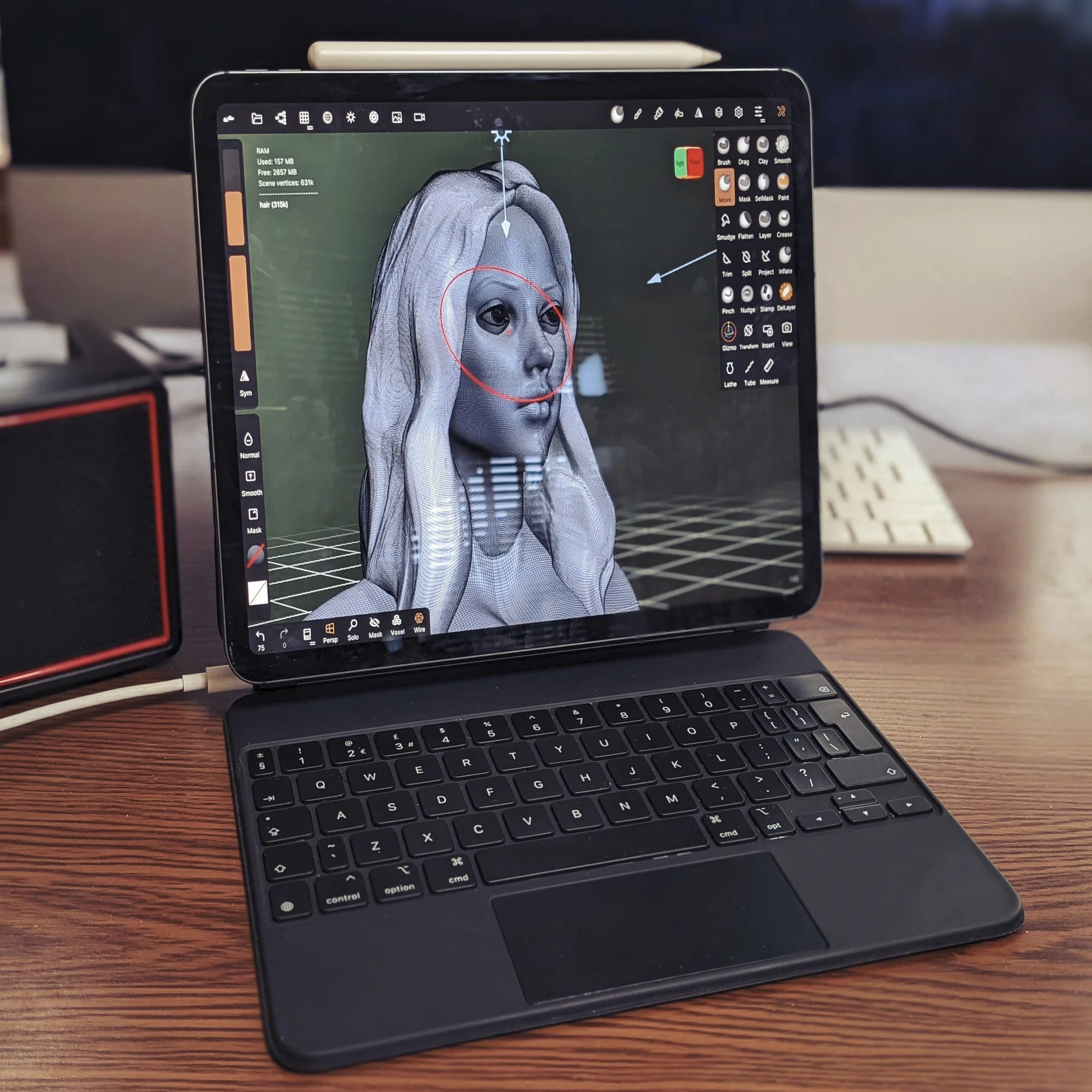 iPadでスカルプト：UK配列Magic Keyboad購入｜Histone