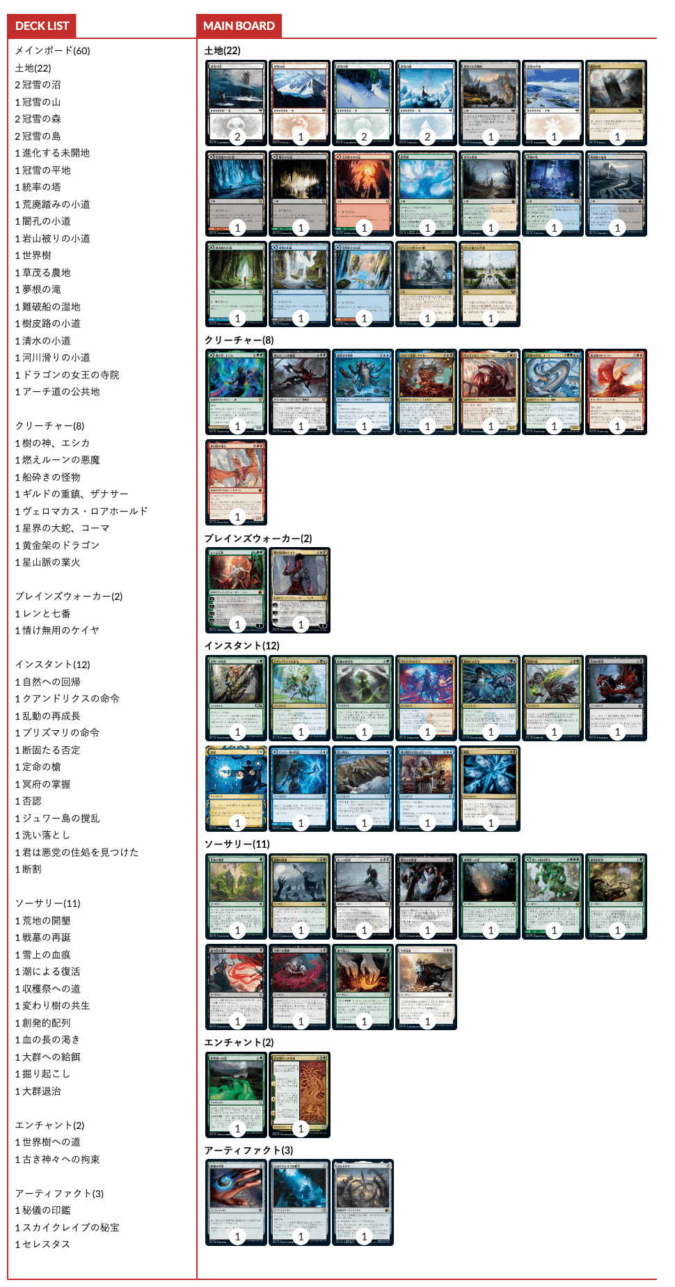 スタンダードブロールが 《樹の神、エシカ》一強だけど、エシカデッキ