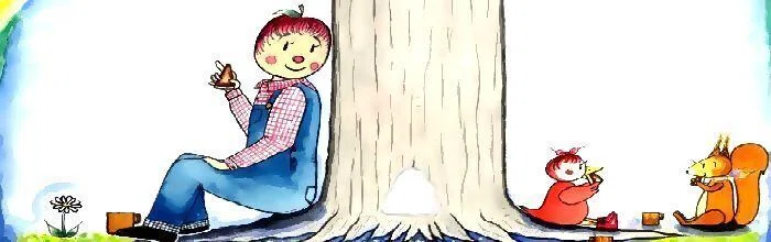 ピピのつばさ ピピたちを、優しく見守るリンゴさん。