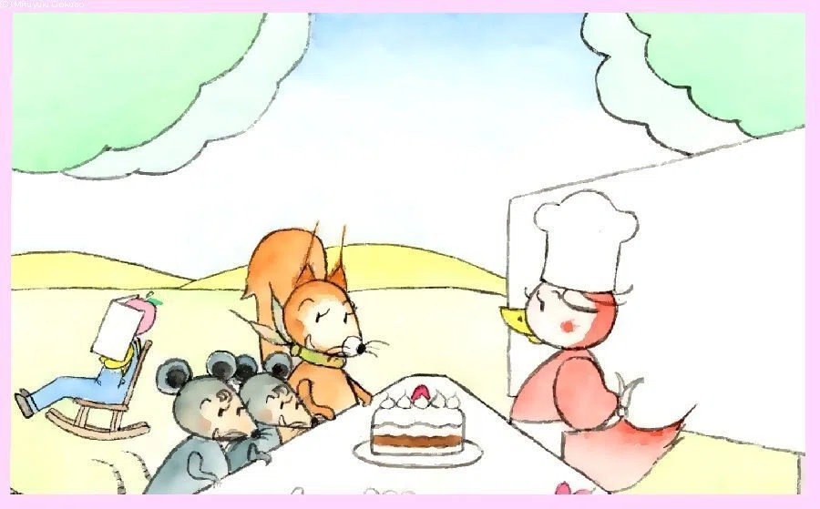 ピピのつばさ ピピと、リスのチキチキと、ネズミの兄弟のチュウ太とチュウ子のお料理教室。