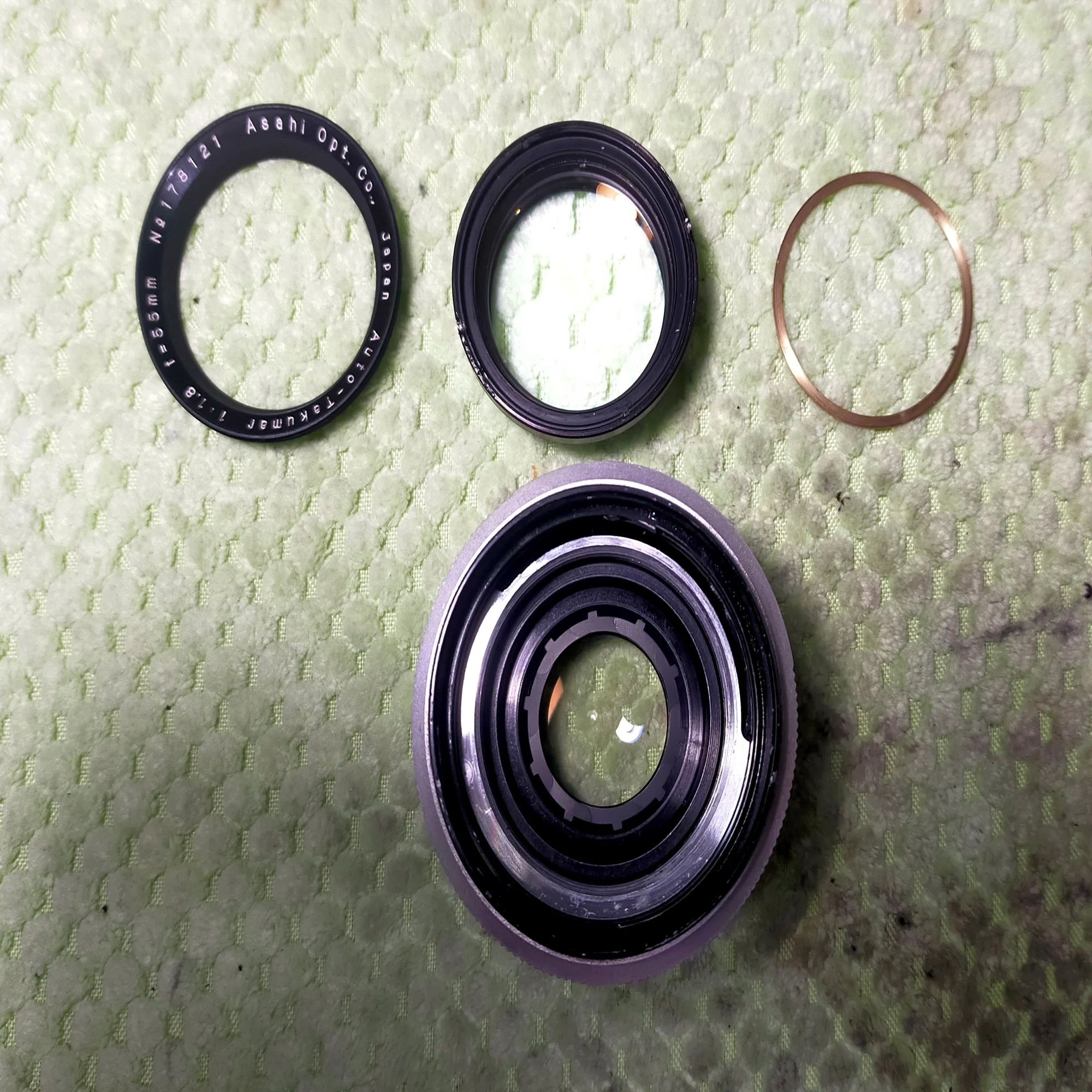 Pentax Auto-Takumar 55mm F/1.8 ゼブラタクマーの分解｜フィルム 