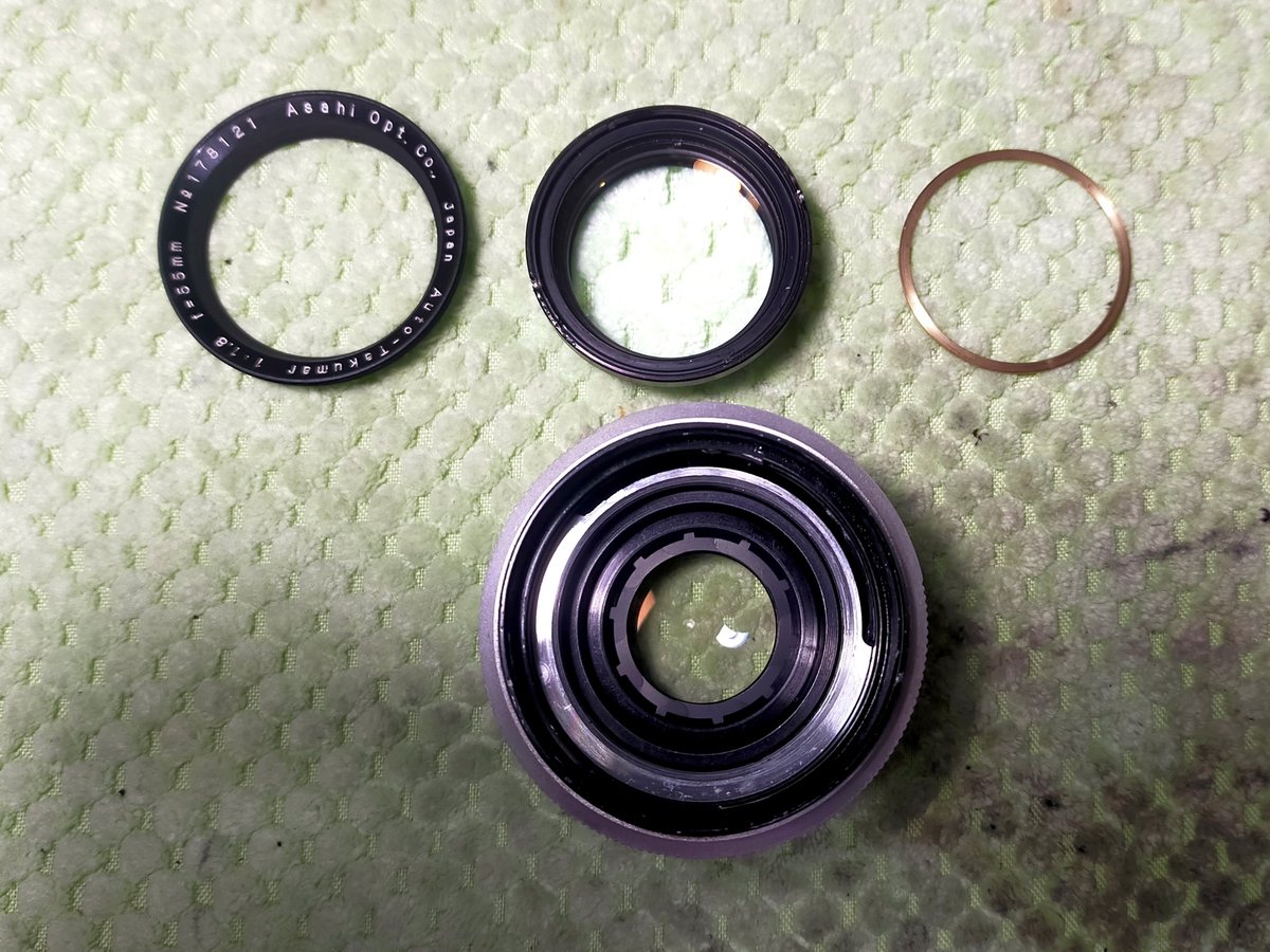 Pentax Auto-Takumar 55mm F/1.8 ゼブラタクマーの分解｜フィルム  
