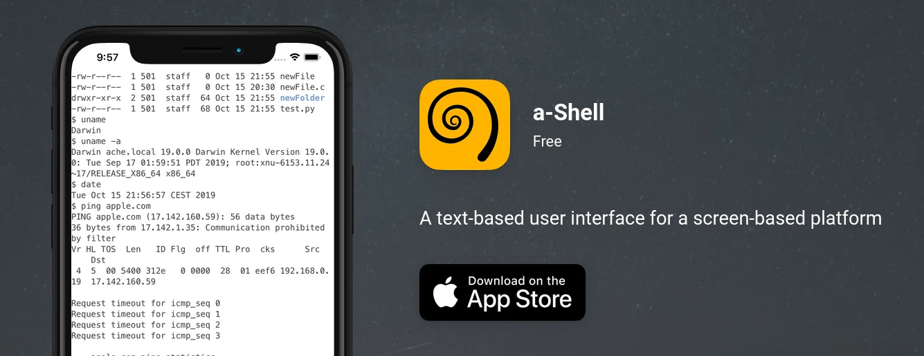 Unix commands on iPadOS｜Histone