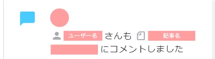 他の人の記事にコメントをし、返信が来た場合