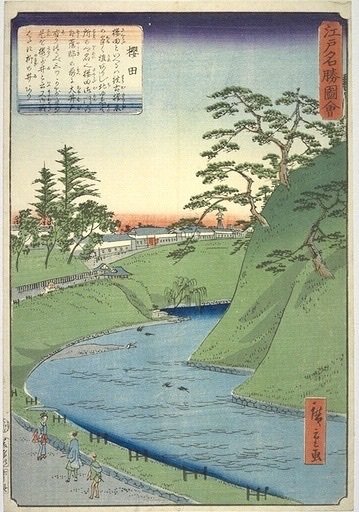 外桜田弁慶堀糀町」−井戸が名所担ってます！−『名所江戸百景』｜おう