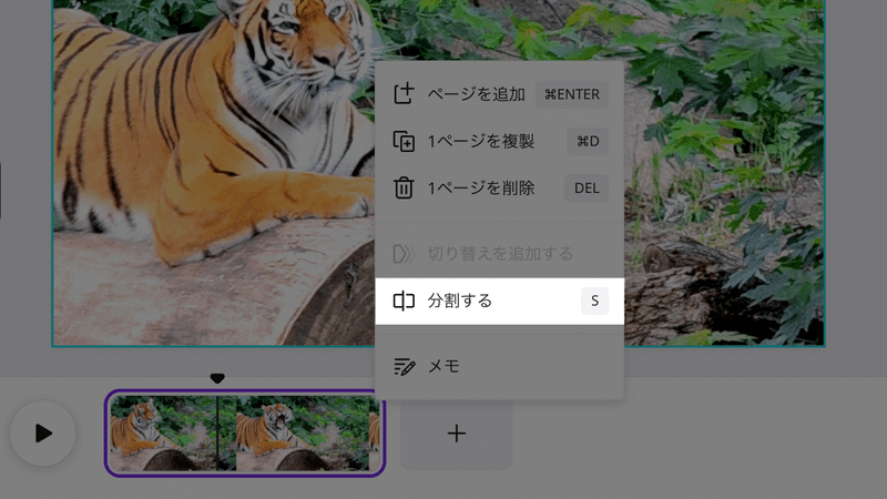 動画分割の様子