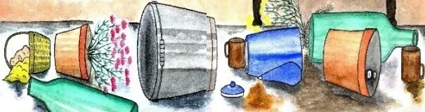 ピピのつばさ 夢の中でピピは、怖い敵に襲われました。ピピは、カゴのベッドから夢中で飛び出ると、必死に隠れる場所を探したのでした。翌朝、リンゴさんは。植木鉢の中に隠れているピピを、やっと見つけるのでした・・・。