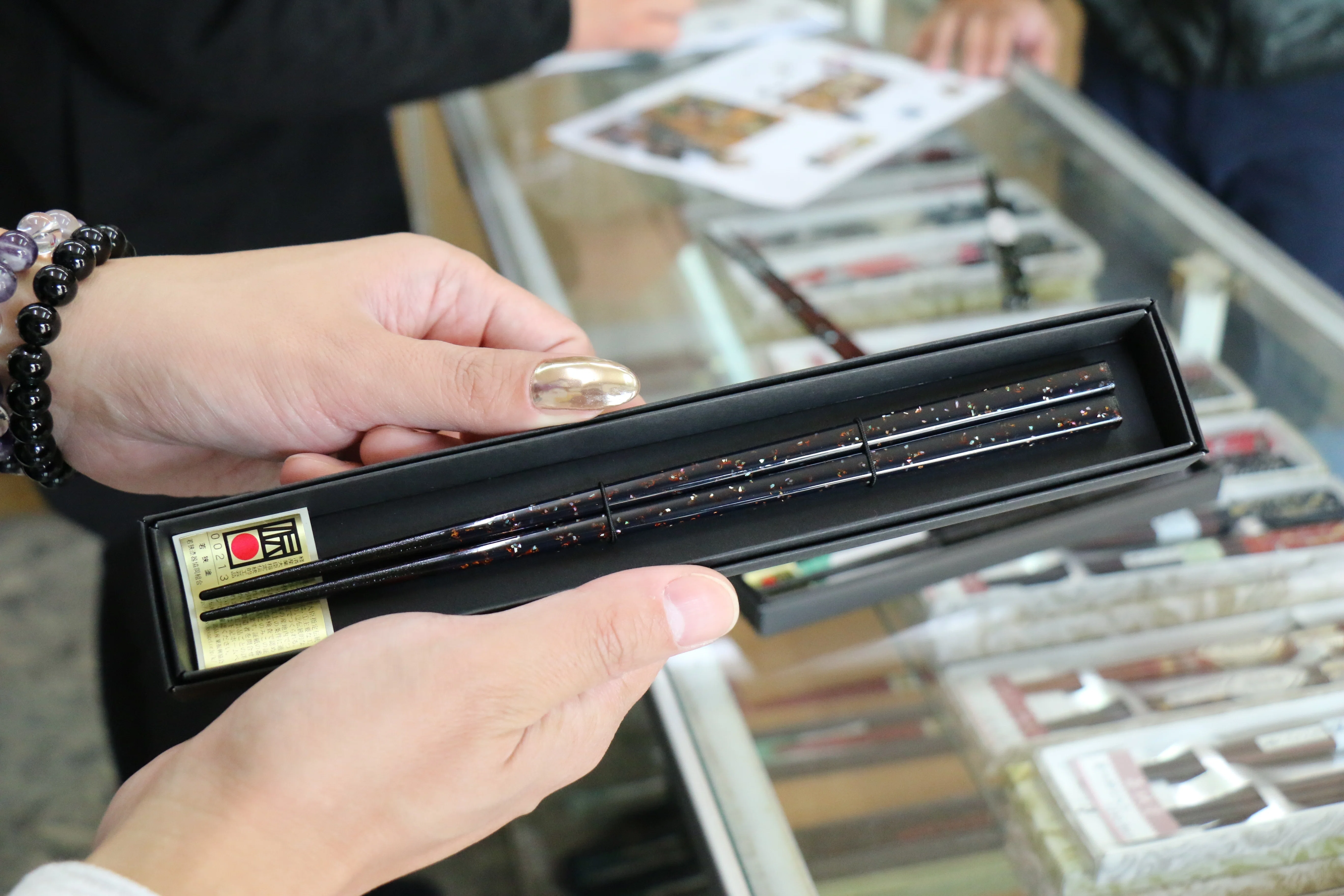 美品】加福太治郎商店宋州作若狭塗螺鈿文庫 漆塗 漆器 伝統工芸品在銘