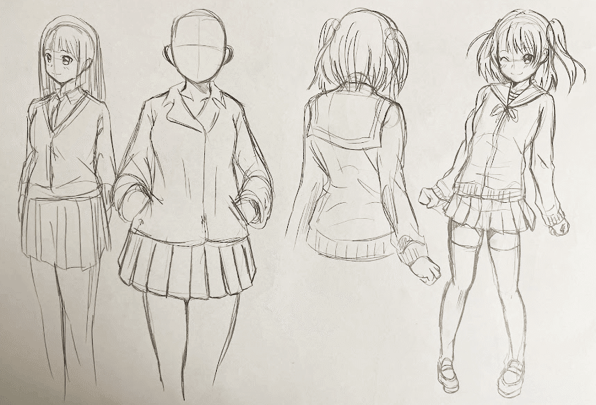 画力up 制服女子キャラ描き込みドリルで絵を練習してみた イラスト練習所 Note 画力up 制服女子キャラ描き込みドリルで絵を練習してみた イラスト練習所 Note