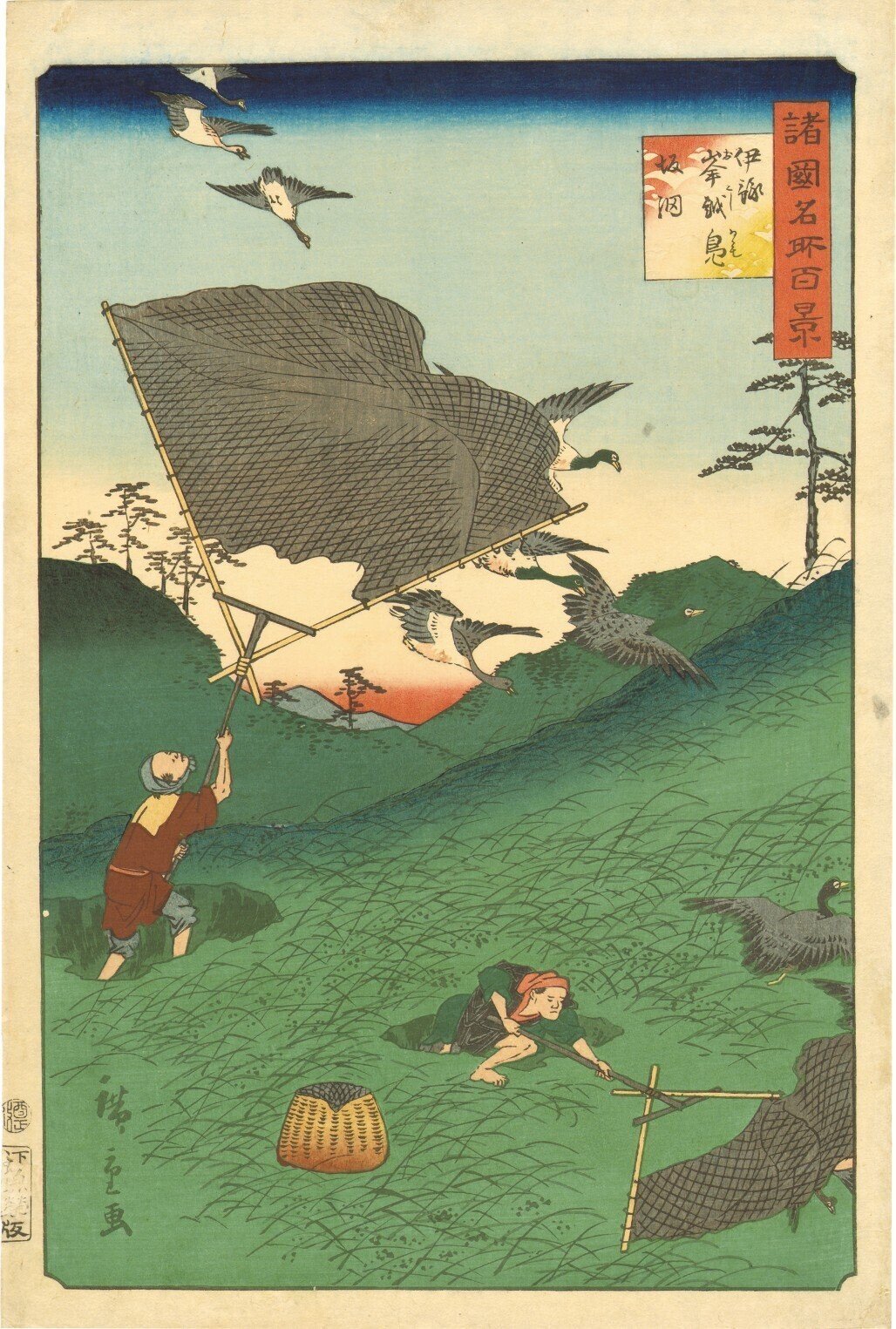 赤坂桐畑雨中夕けい」−広重の二代が描きました！！−『名所江戸百景