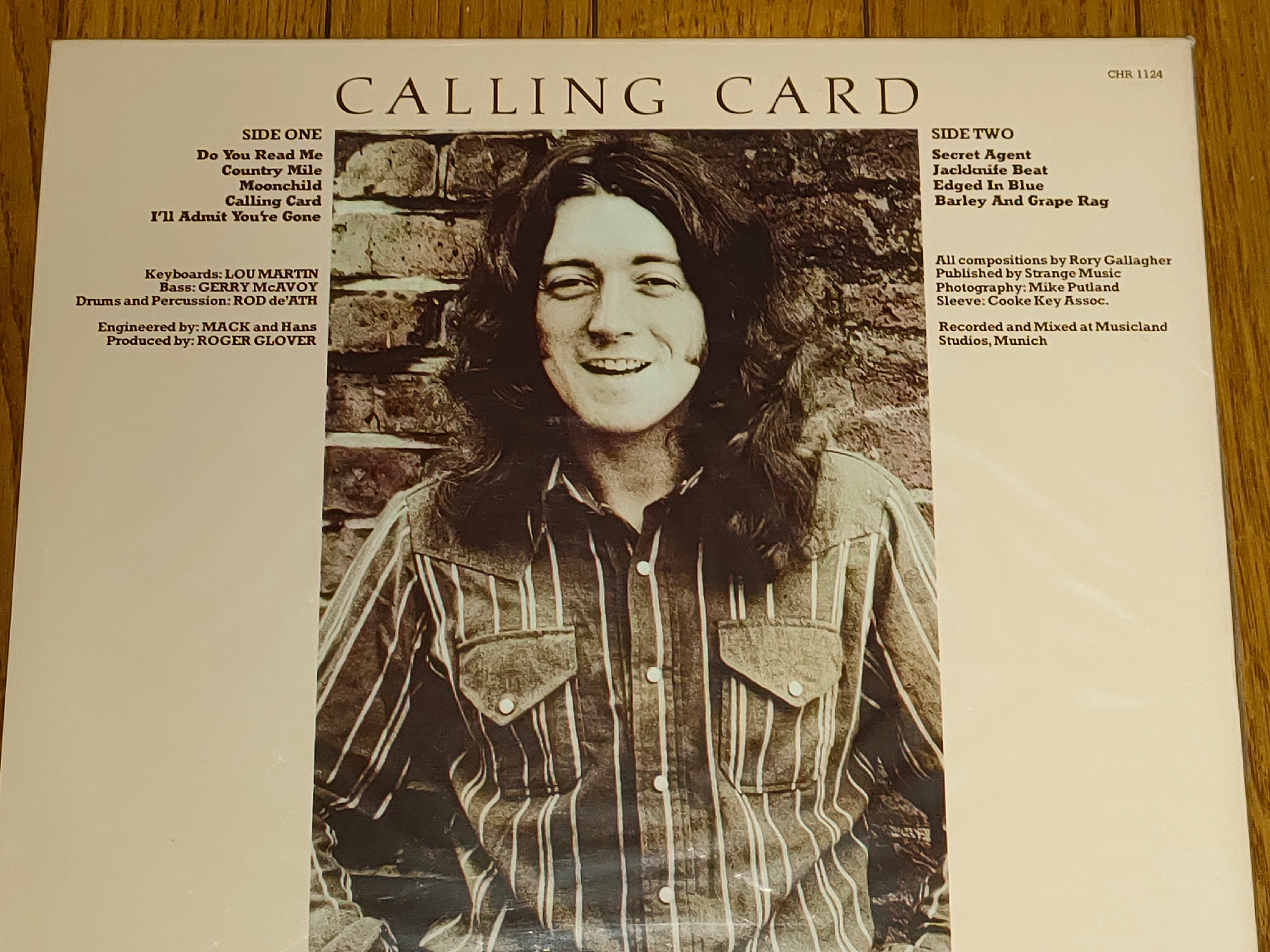 Calling Card】(1976)Rory Gallagher ハードロック期のロリーの完成作