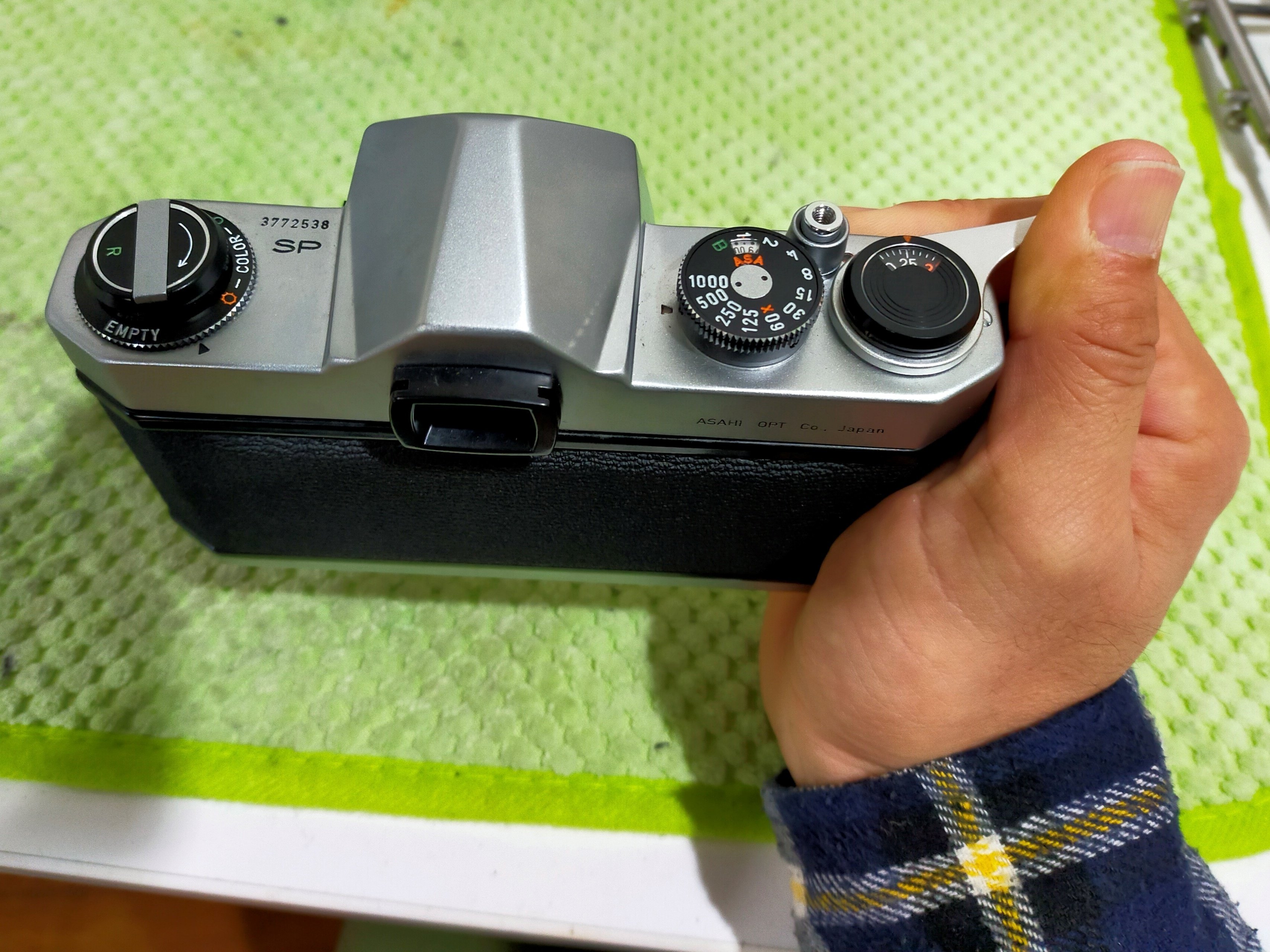 一眼レフの検品方法(ペンタックス SP)|フィルムカメラ修理の 一眼レフの検品方法(ペンタックス SP)|フィルムカメラ修理の