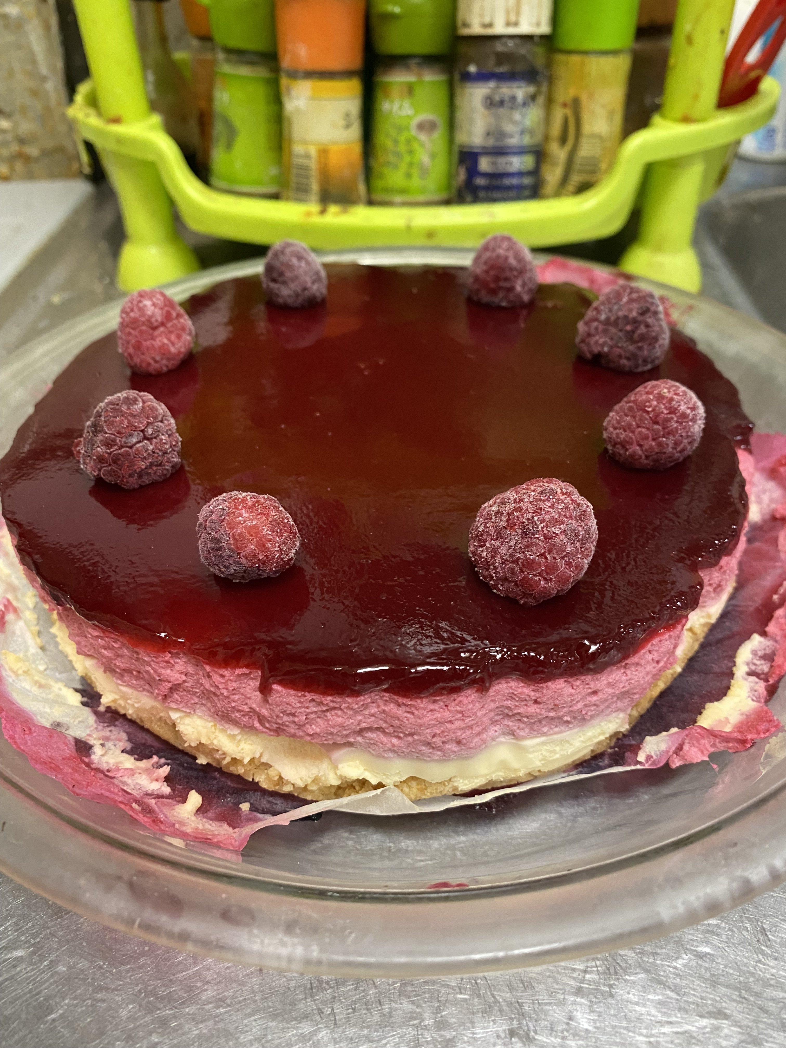 ラズベリーとホワイトチョコムースケーキ K Westernvillage Note