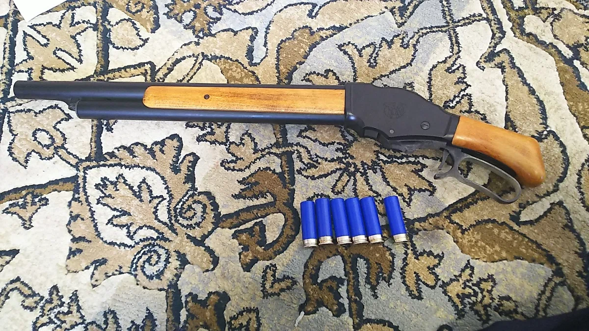 マルシン工業 M1887 ガスガン 木製ストック ターミネーター（マルシン 