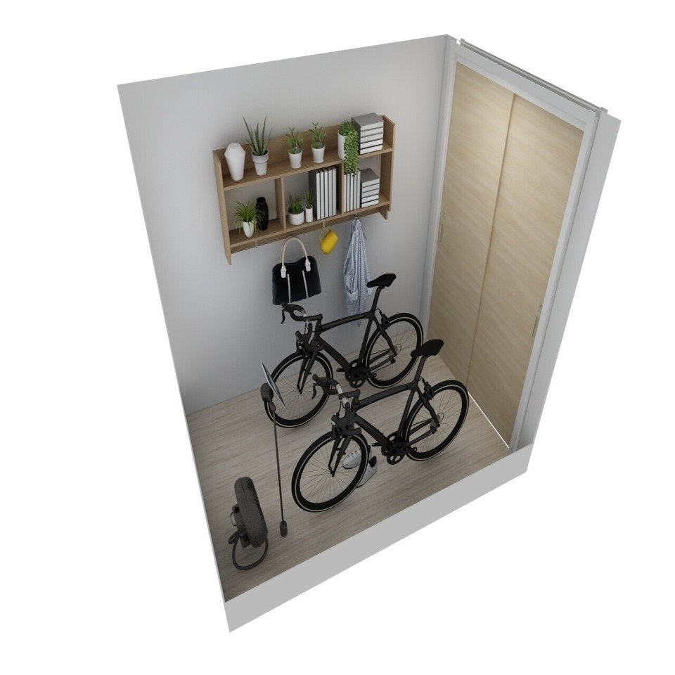 4畳半 自転車整理