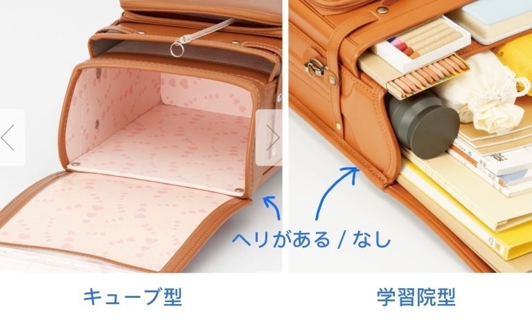 黒川鞄ランドセルシボ牛革キューブ型茶