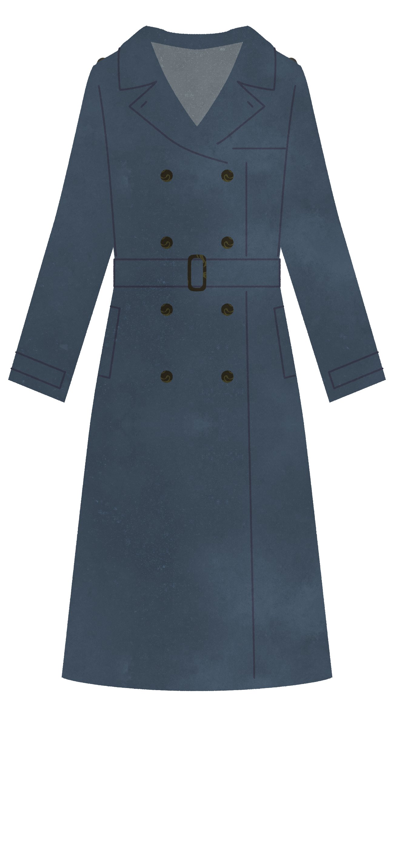 フリー素材 トレンチコートのイラスト イメコンフリー素材 グラフィックデザイナー わかな Note