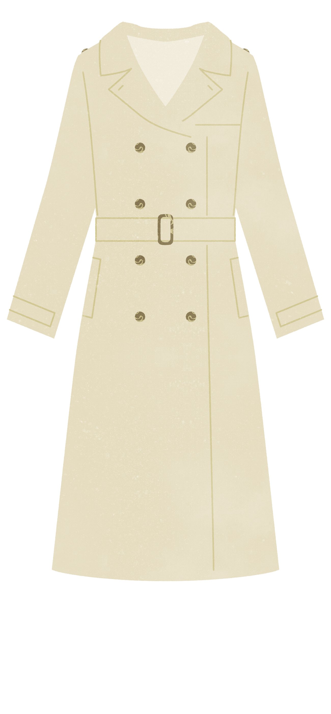 フリー素材 トレンチコートのイラスト イメコンフリー素材 グラフィックデザイナー わかな Note