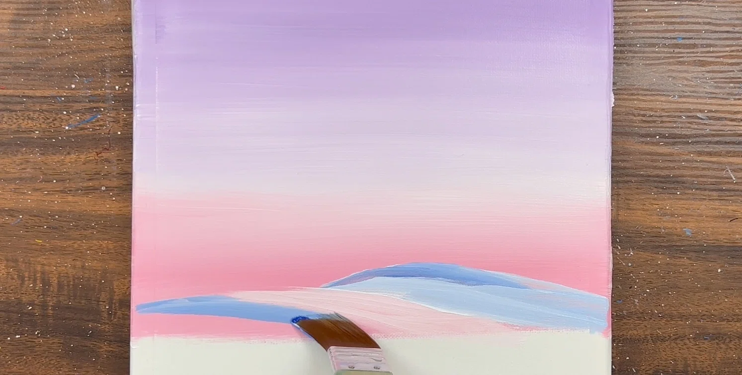 アクリル絵の具で「美しい冬の風景」を描いてみた｜junya_art
