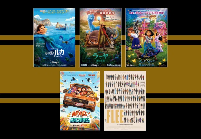 第94回米国アカデミー賞ノミネートのアニメーション作品