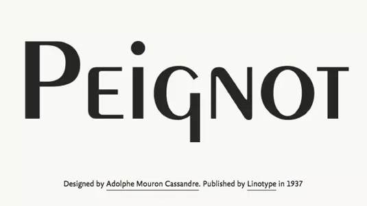 イヴ・サン・ローランのロゴと密かな名作“Peignot”という書体のあいだ