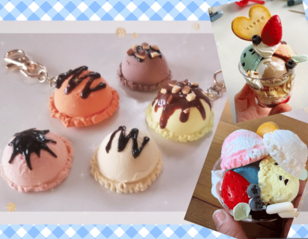 参考画像 クレイアイス フェイクスイーツ アイスクリーム 粘土deアイス