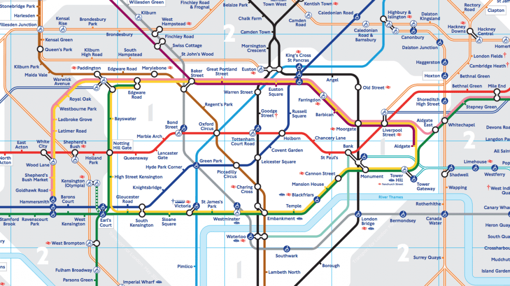 おまかせWikipedia ロンドン地下鉄路線図｜hige_22