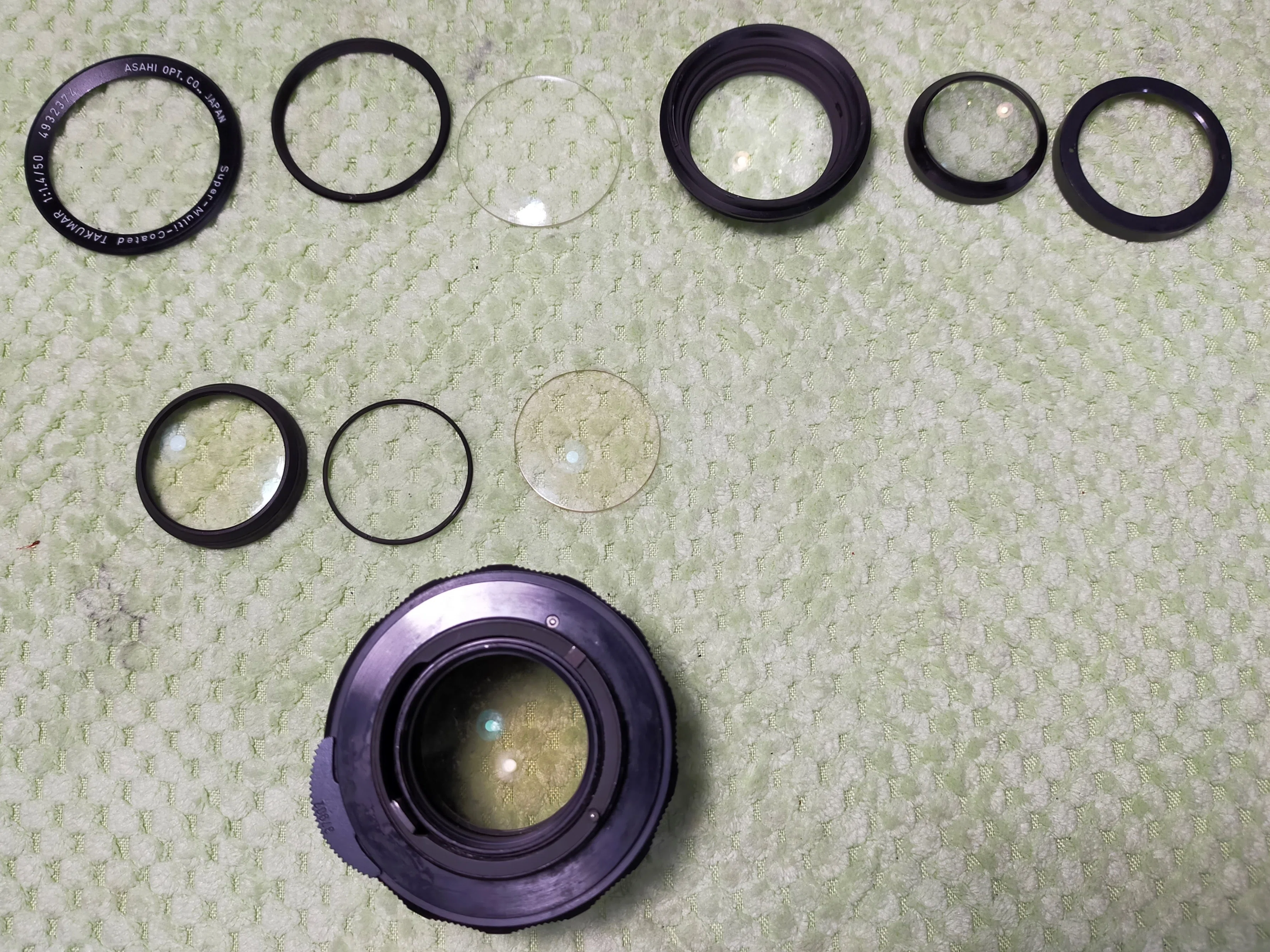 Pentax Super-Multi-Coated Takumar 50mm F/1.4の分解｜フィルムカメラ