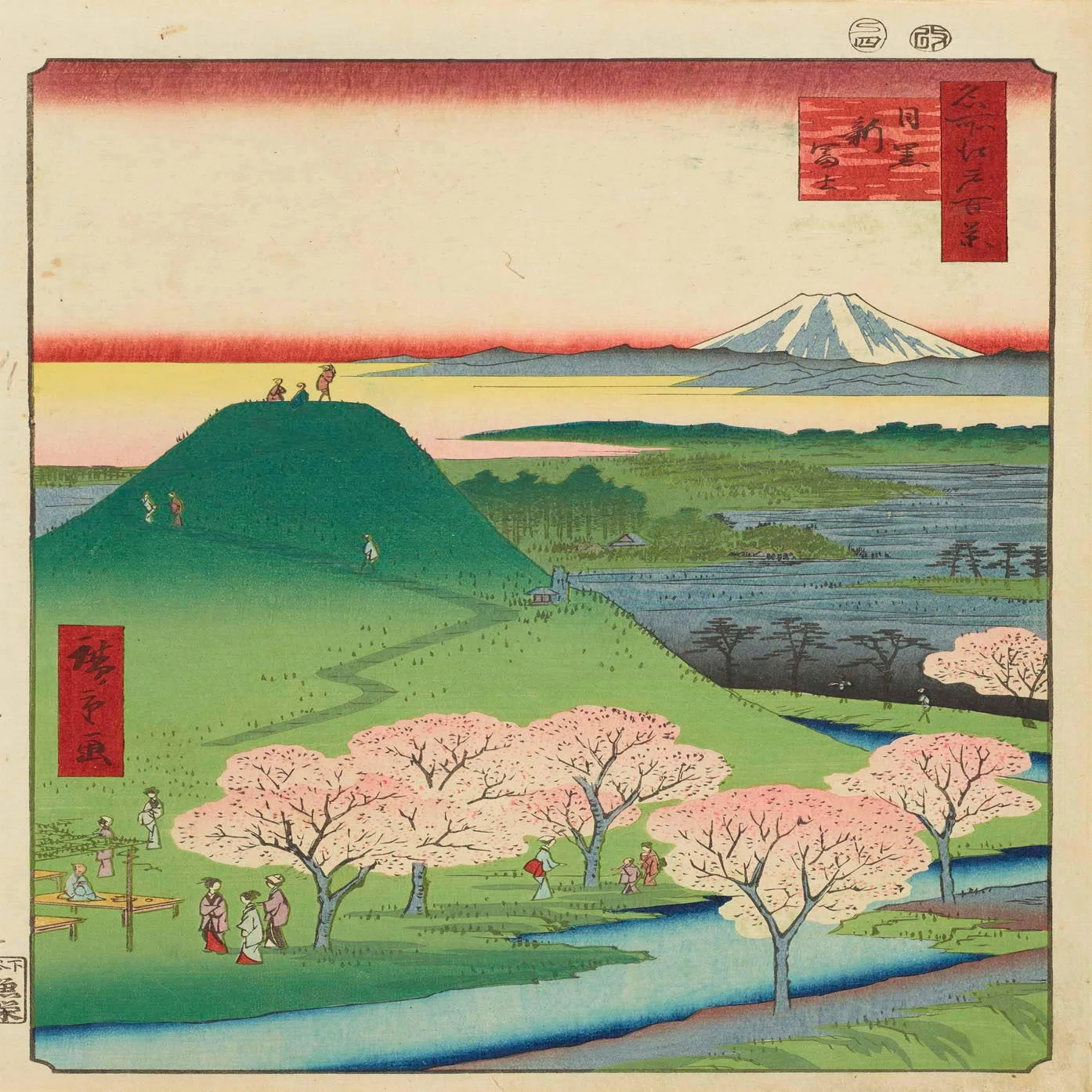 梅の浮世絵は空の色が赤くなりがちという話｜太田記念美術館