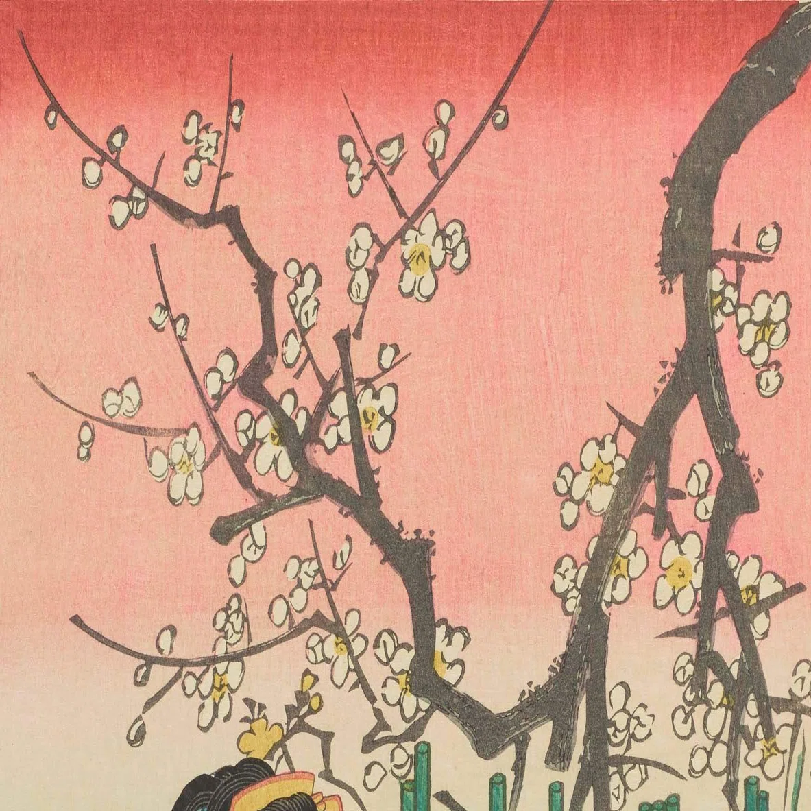 梅の浮世絵は空の色が赤くなりがちという話｜太田記念美術館