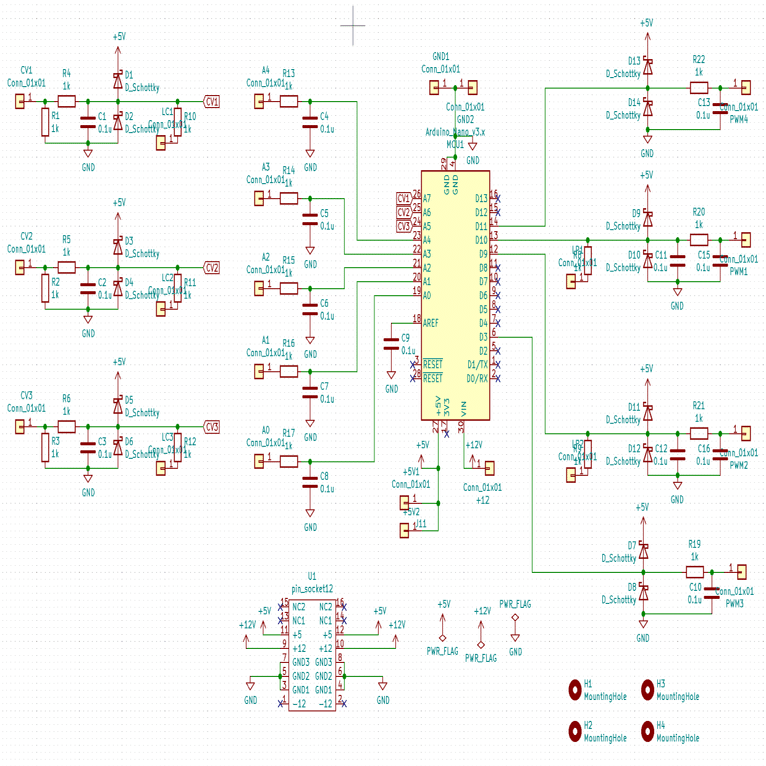 $8 Dual Envelope generator arduino based-DIY Eurorack Modular