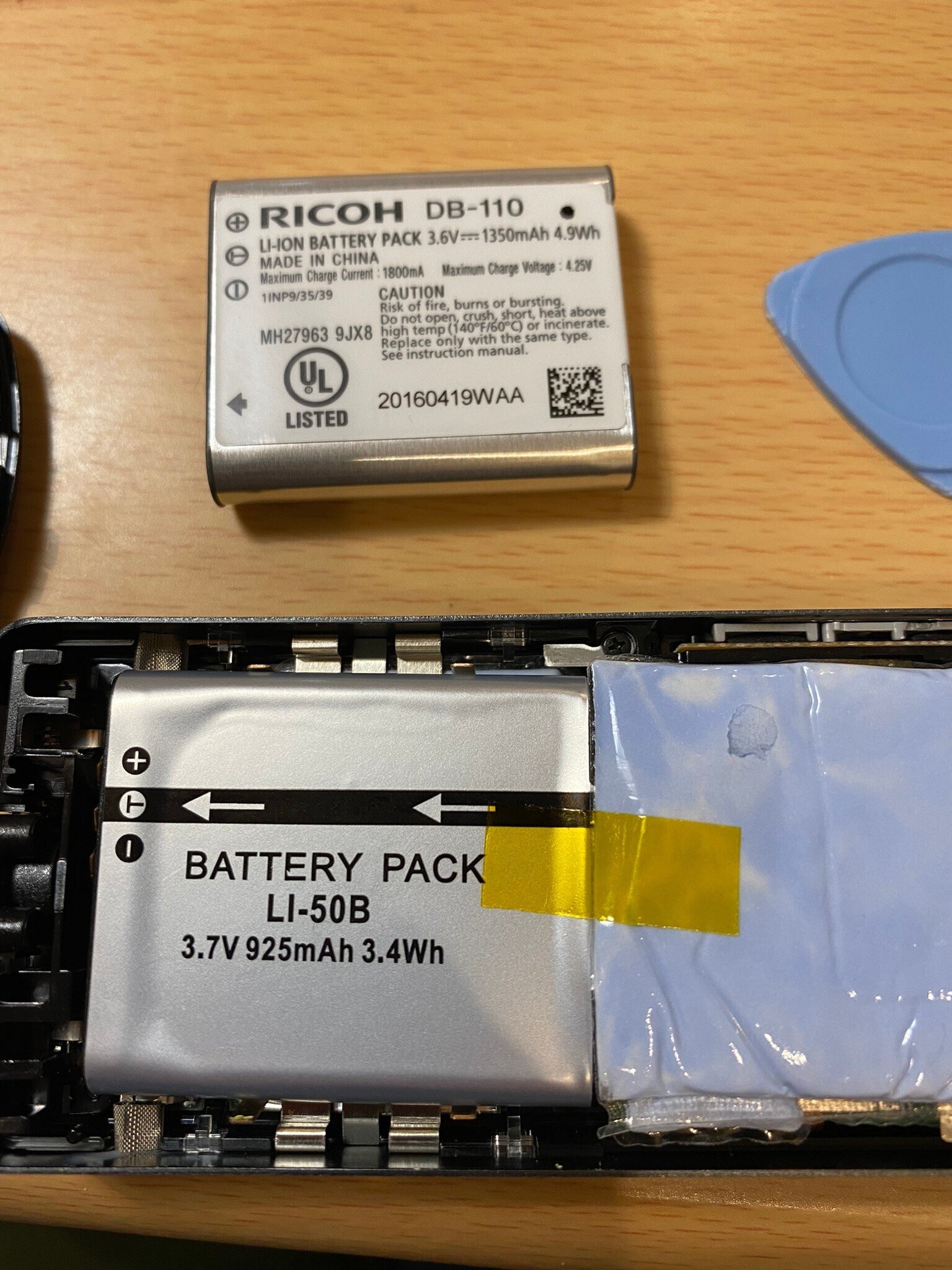 RICOH THETA S リコー シータ 360度カメラ 分解 方法 電池交換 した話