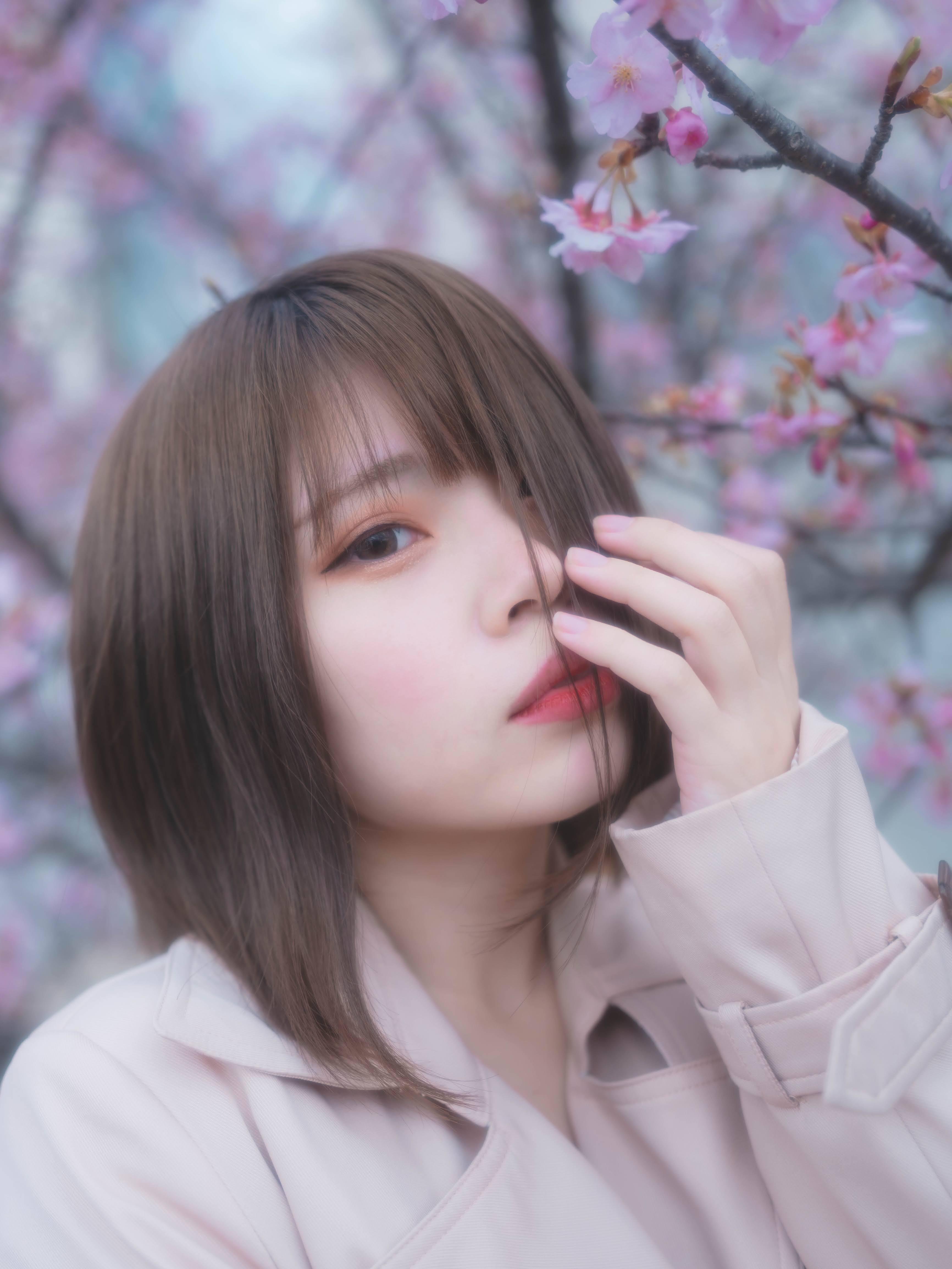 ゆっぴ ゆっぴ（しろくま撮影会） / 淀水路河津桜｜うちだとよひこ 大阪カメラマン