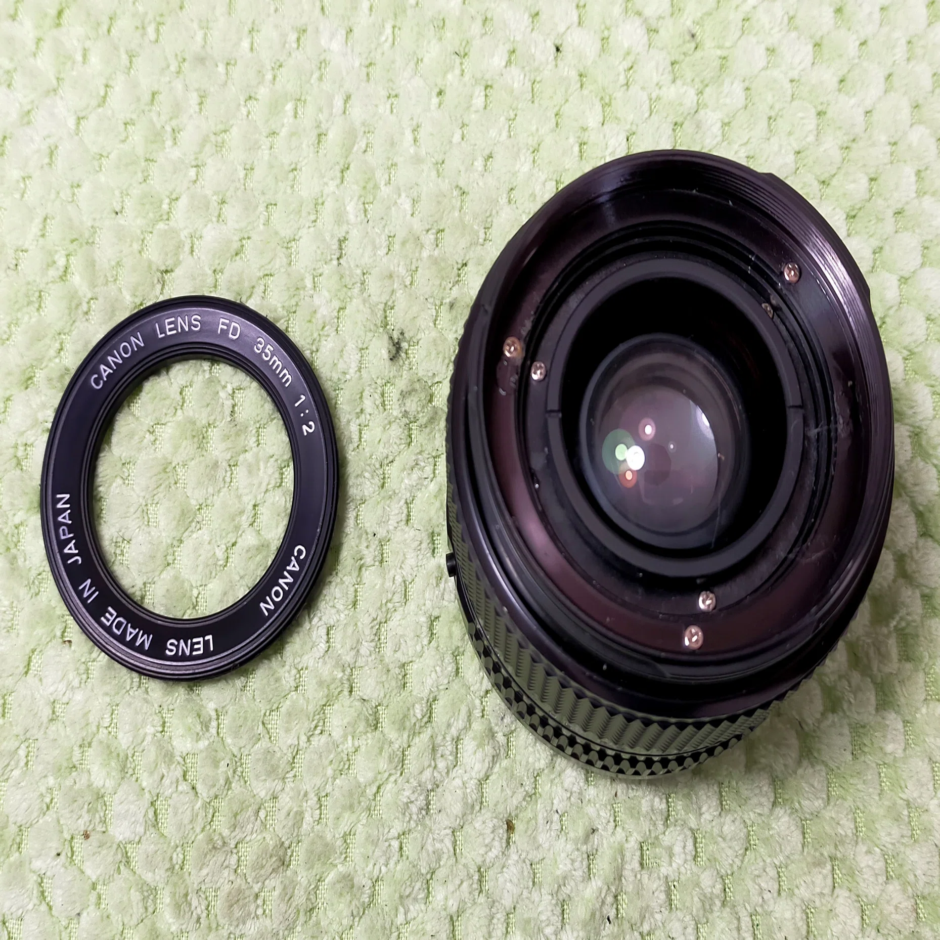 Canon New FD 35mm F/2の分解とカタつきの解消法｜フィルムカメラ修理 