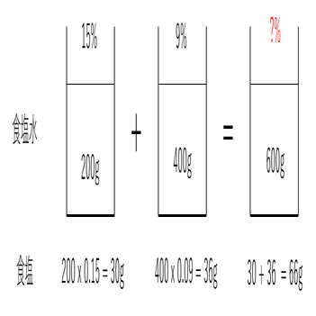 小学生算数 食塩水 濃度の基本 ハミルトニアン Note