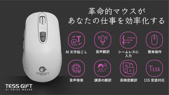 ワンクリックで音声翻訳＆文字起こし！「AI ライティングマウス」が 