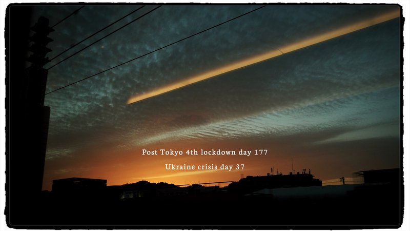 Post Tokyo 4th lockdown day 177 Ukraine crisis day 37