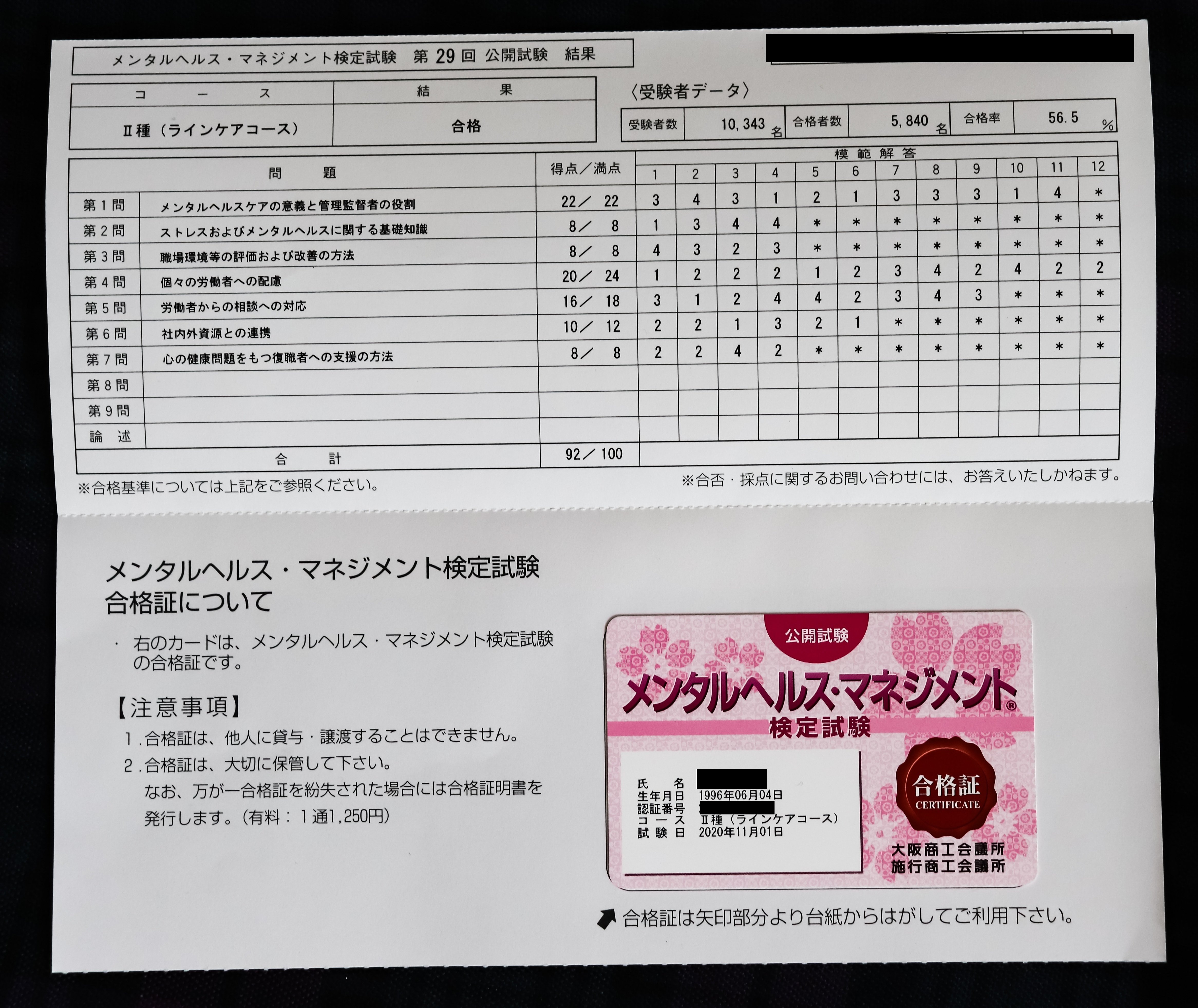 ①自己紹介 と メンタルへルスマネジメント検定(Ⅰ・Ⅱ種) 受験