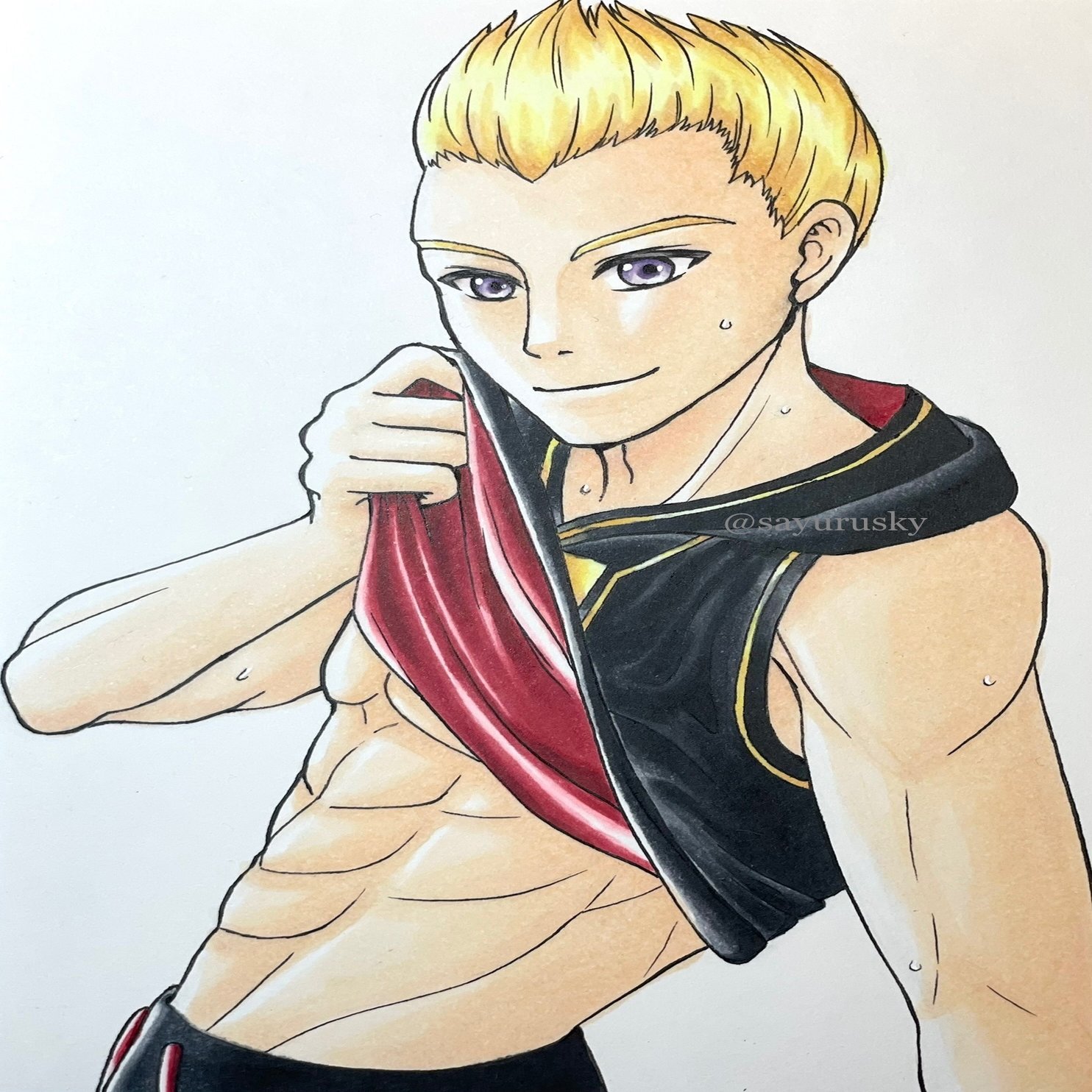 フィットボクシング のエヴァン先生を描いてみた マッチョキャラの描き方 空乃さゆる ゲームwebライター Note