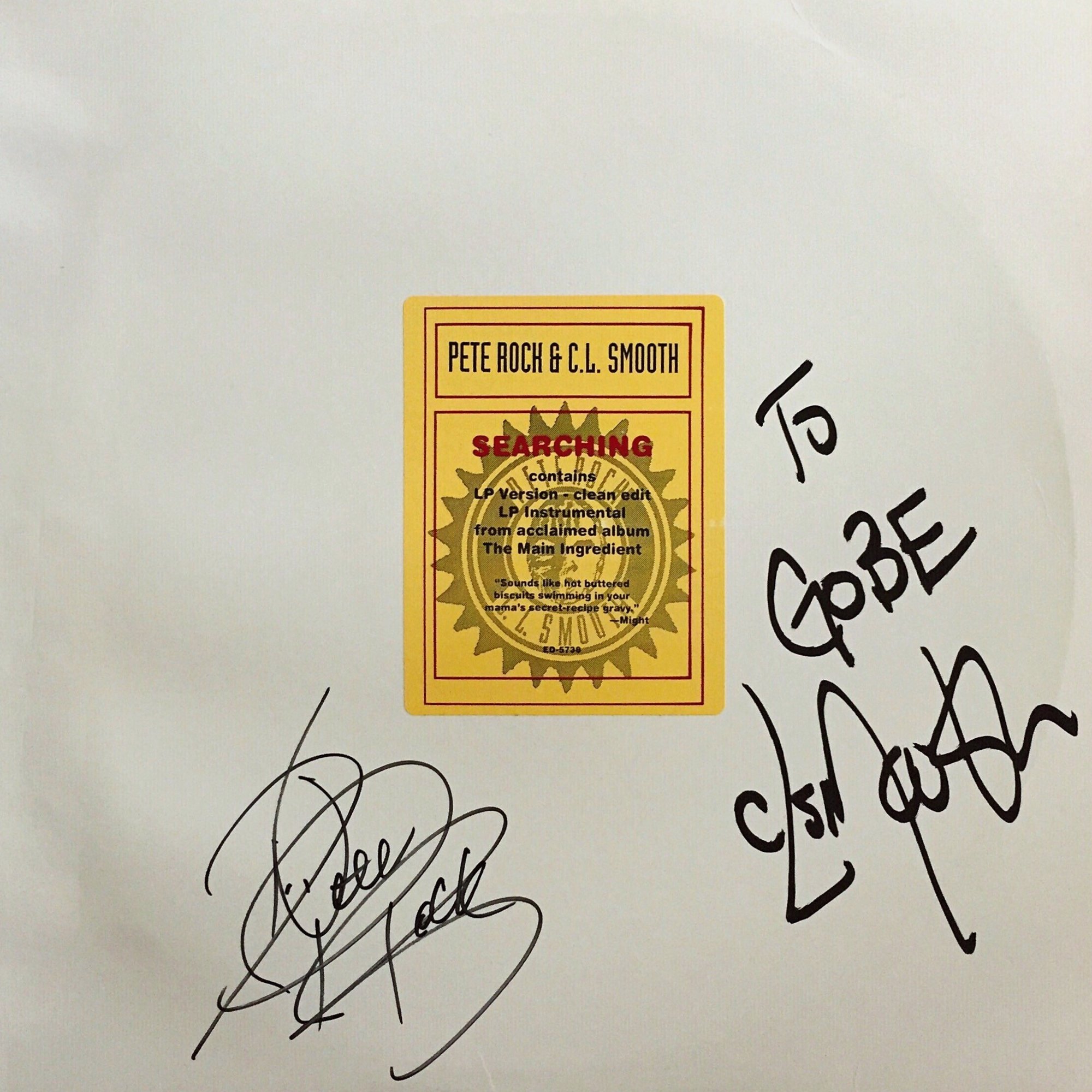 ピート ロック C L スムース サイン入りレコードa To Z Donuts版 第42回 Pete Rock C L Smooth 五辺宏明 Note